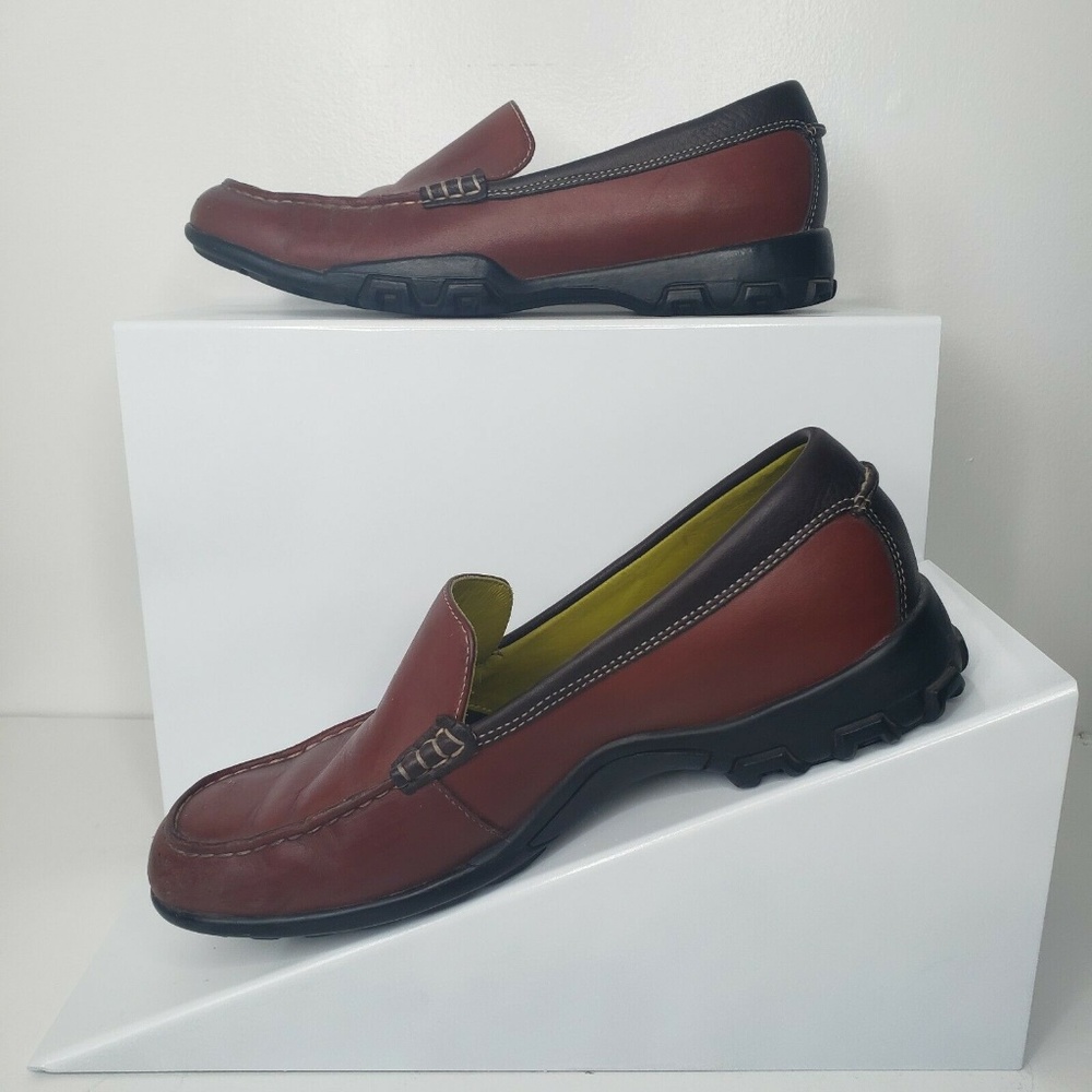 Cole Haan Waterproof Brown Leather Slip On Loafers